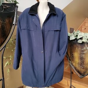 Vintage Forecaster Coat Navy Blue Super Soft Fabric 90s Jacket M
